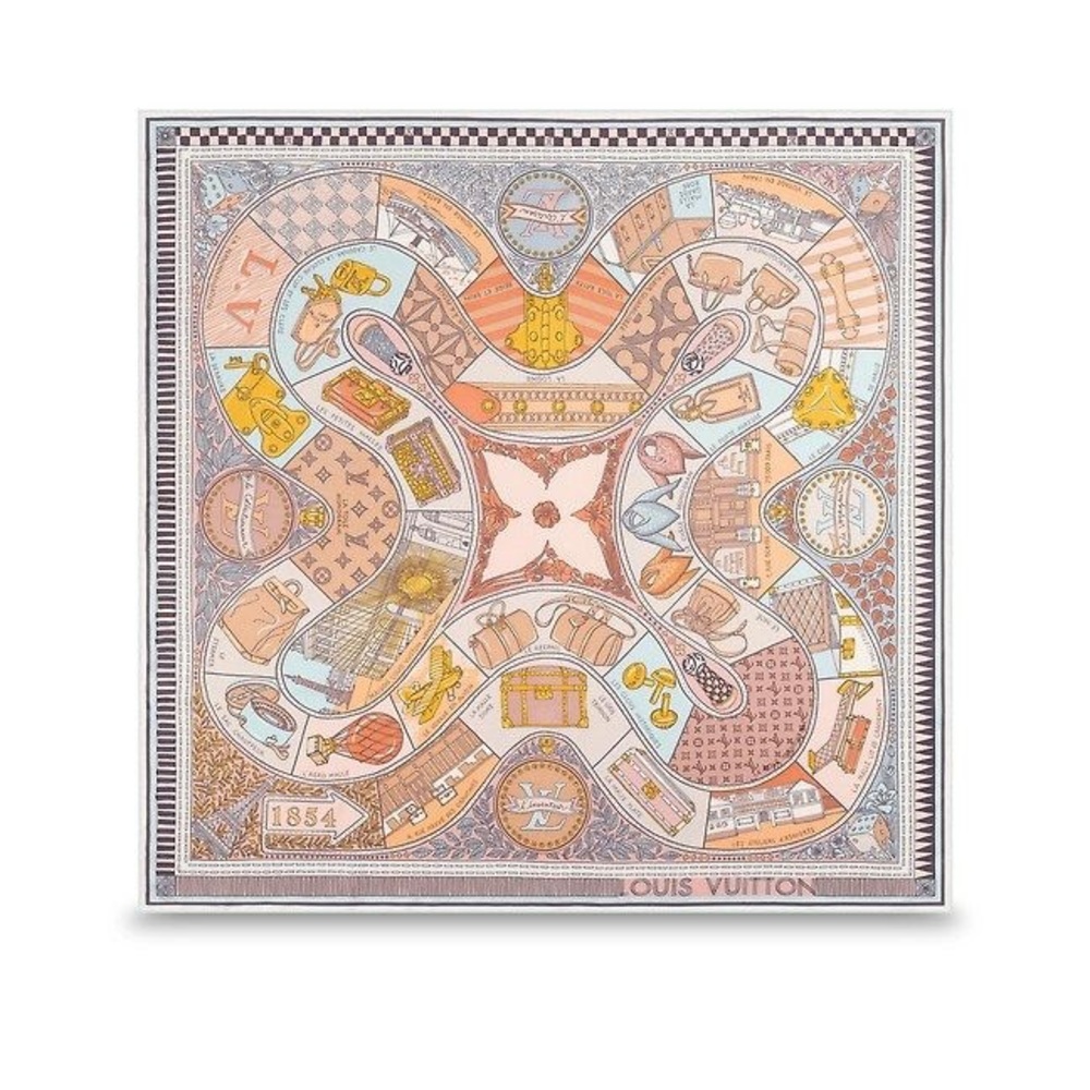 Louis Vuitton Carre Jeu de Louis in blush scarf